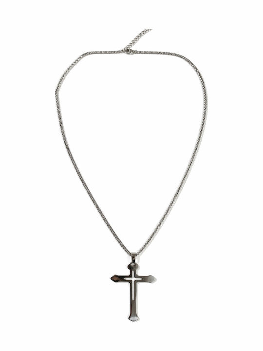 Ghetto Herren Kreuz aus Stahl mit Kette