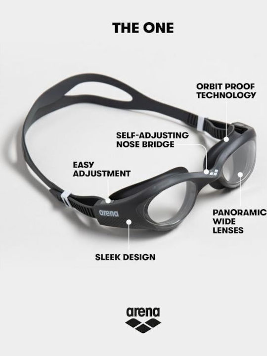 Arena The One Swimming Goggles Adults with Anti-fog Lenses Gray