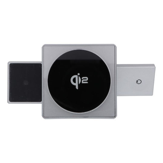 Forcell Ασύρματος Φορτιστής Qi2 5W Ασημί (F-Energy Rotation Cube)