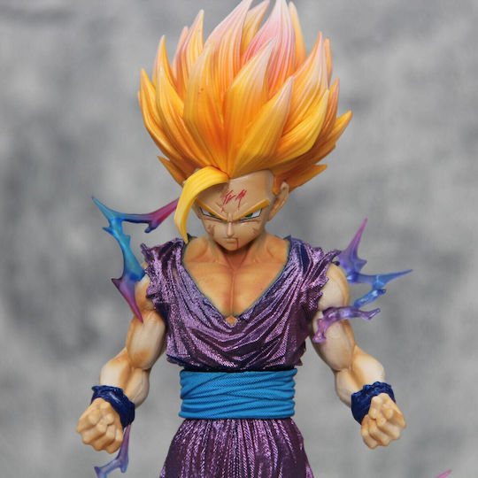 Collectible Figure Dragon Ball Z Gohan Super Saiyan 2 Battle Damaged Energy Effect 26×20×13cm
