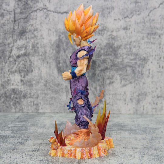 Collectible Figure Dragon Ball Z Gohan Super Saiyan 2 Battle Damaged Energy Effect 26×20×13cm