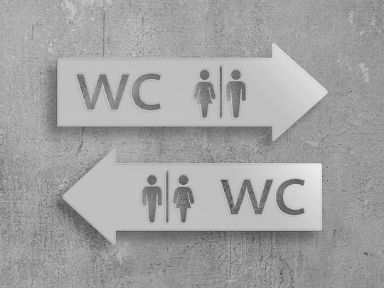 Πινακίδα Κατεύθυνσης Wc Ανοξειδωτο-ατσαλι-inox Πινακίδα-κατεύθυνσης-αριστερά