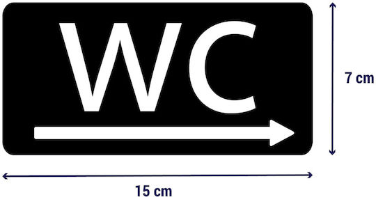 Πινακίδα Κατεύθυνσης Wc Βέλος Μεταλλο-μαυρο-χρωμα Πινακίδα-κατεύθυνσης-δεξιά