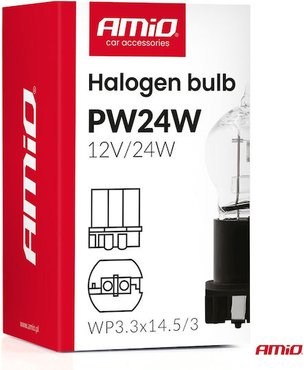 AMiO Λάμπα Αυτοκινήτου PW24W / DRL Αλογόνου Λευκό 12V 24W