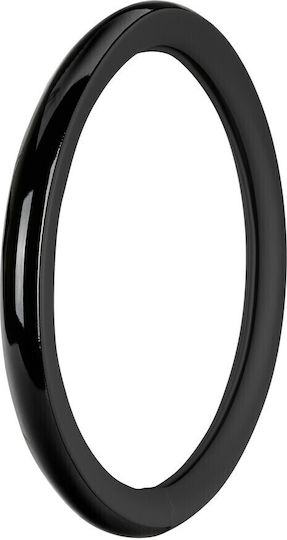 Lampa Car Steering Wheel Cover with Diameter 46-48cm Synthetic Black with Black Stitching