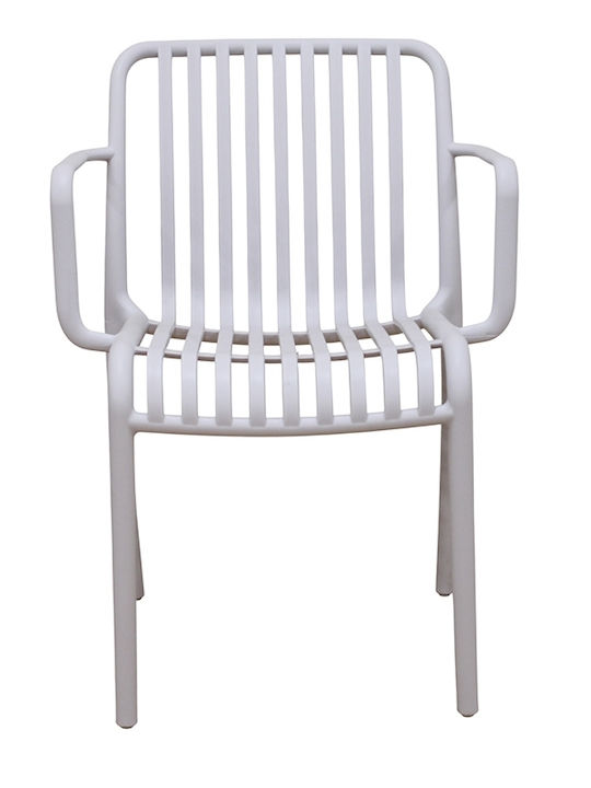 Gartenstühle Polypropylen Parma Weiß 56x56x79cm