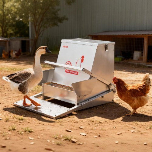 Vevor Automatic Metal Feeder for Chickens and Poultry with Capacity 18.14kg