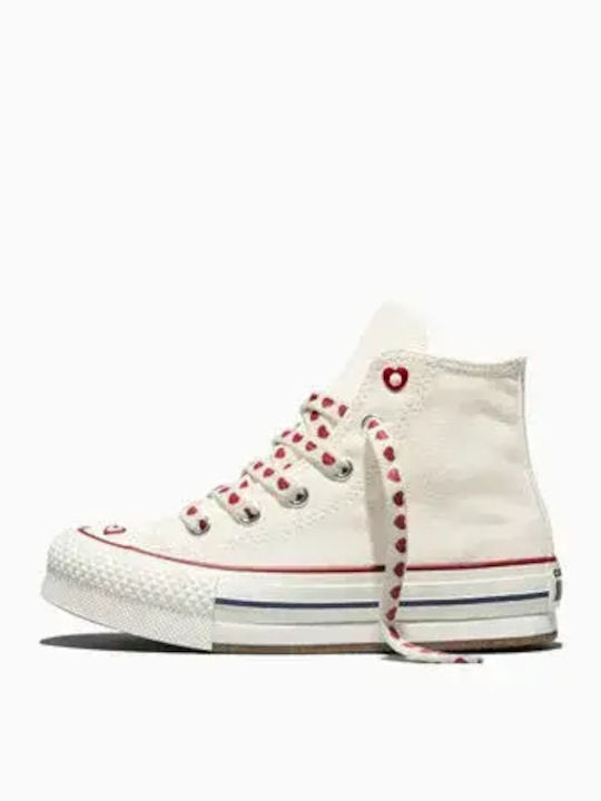 Chuck Taylor All Star Παιδικά Sneakers High Λευκά