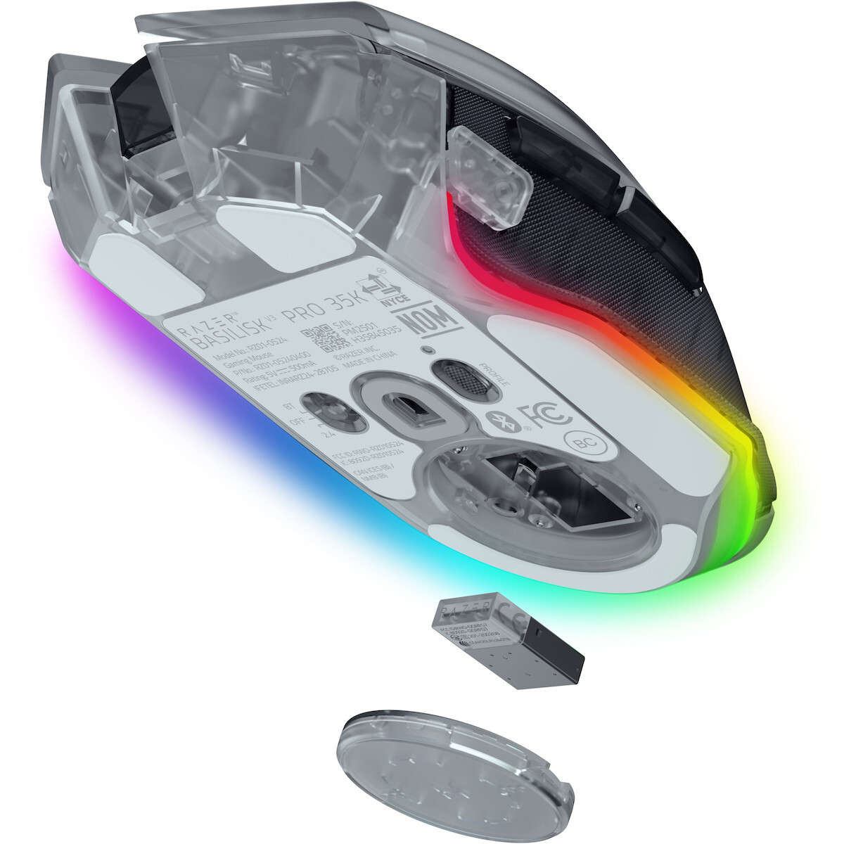 Razer Basilisk V3 Pro 35K Phantom White Edition RGB Gaming Mouse