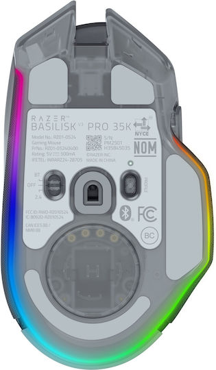 Razer Basilisk V3 Pro 35K Phantom White Edition Wireless RGB Gaming Mouse 35000 DPI Gray