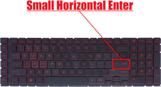 Πληκτρολόγιο Laptop Keyboard Hp Omen 17-cb 17-cb1070nr 17-cb1072nr 17t-cb000 17t-cb100 L57377-001 Us No Frame Backlight Red Κωδ.40935usblred