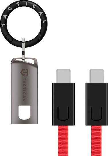 Tactical Flat USB 2.0 Cable USB-C male - USB-C 60W Red (57983127298)