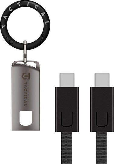 Tactical Flat USB 2.0 Cable USB-C male - USB-C 60W Μαύρο 57983127297
