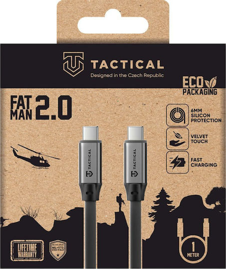 Tactical USB 2.0 Kabel USB-C männlich - USB-C 60W Gray 1m (57983127957)
