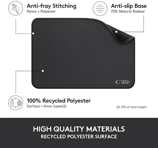 Tech-Protect Mouse Pad Medium (350mm) Μαύρο