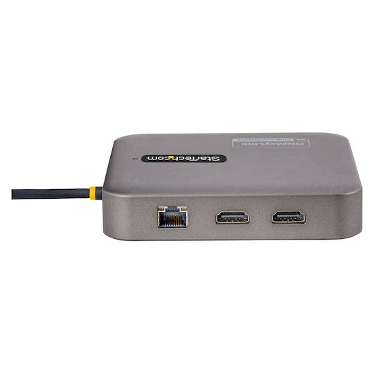 StarTech USB-C Docking Station με HDMI 4K PD Ethernet και συνδεση 2 Οθονών Γκρι (S55161826)