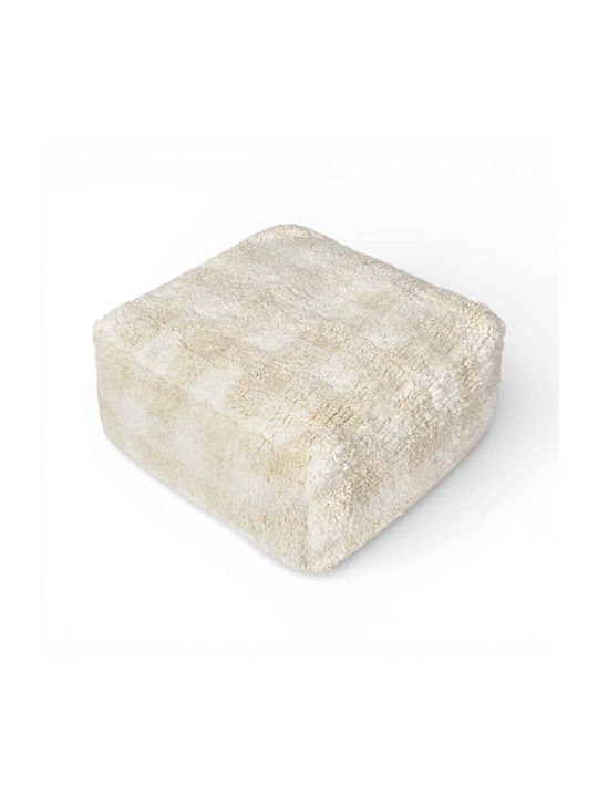 Fotolii Puf Bolster Vichy Ivoire 30x39x19cm