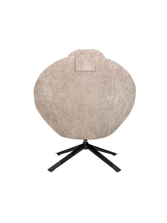 Selene Πολυθρόνα Περιστρεφόμενη Μπεζ 81x87x96cm