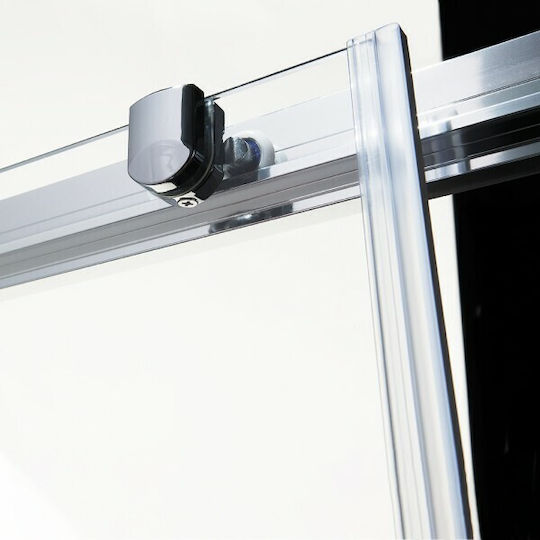 Devon Flow Καμπίνα Ντουζιέρας με Συρόμενη Πόρτα 137-141x195cm Clean Glass Chrome