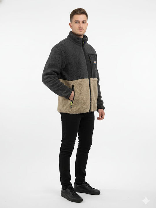 Herren Fleecejacke Mehrfarbig