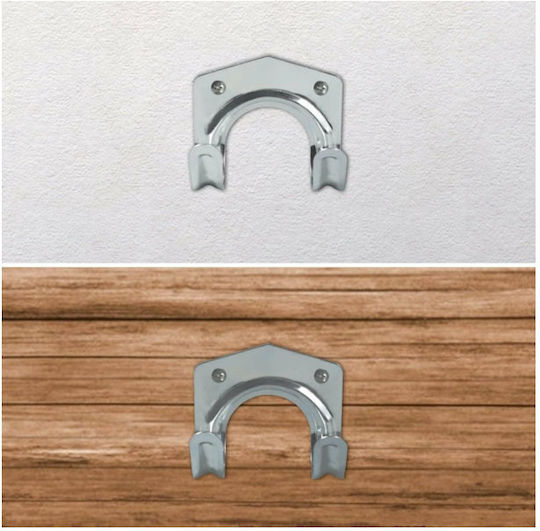 Cuiere de Perete Metalice cu 2 Compartimente Argintii 7x6x5.5cm 20 Bucăți