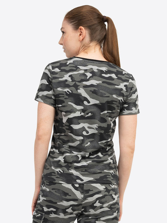 Margill Women's Blouse Camo Grey