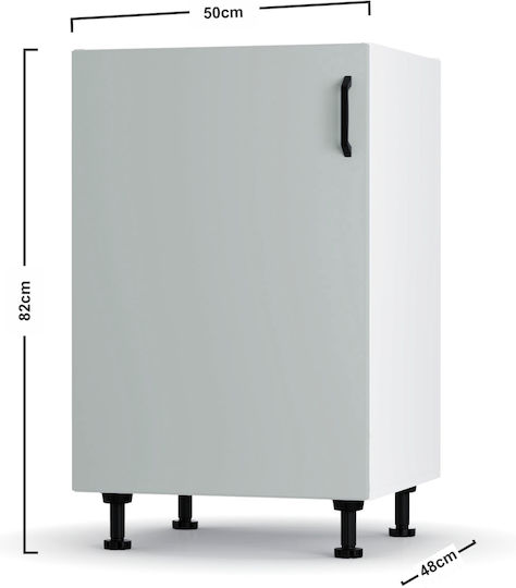 Modest Dulap pentru Chiuvetă Gri 50x48x82buc