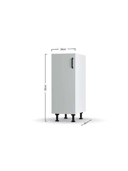 Modest Ντουλάπι Νεροχύτη Γκρι 30x48x82εκ.