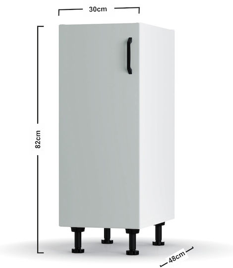 Modest Dulap pentru Chiuvetă Gri 30x48x82buc