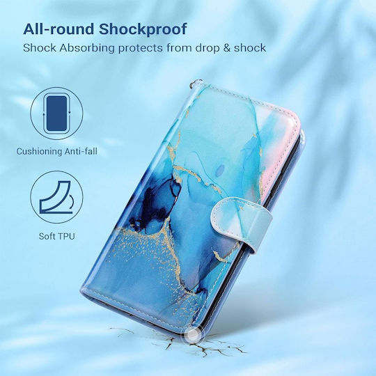 Wallet Δερματίνης / Δερμάτινο / Σιλικόνης Μπλε (iPhone 11)
