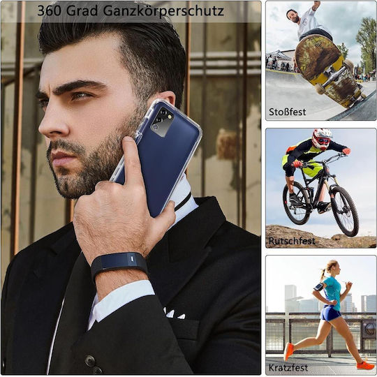 360 Full Cover Σιλικόνης Σετ με Τζαμάκι Διάφανο (Galaxy A03s)