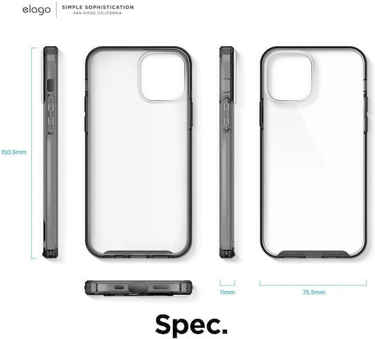 Elago Umschlag Rückseite Silikon Transparent (iPhone 2020, elago)