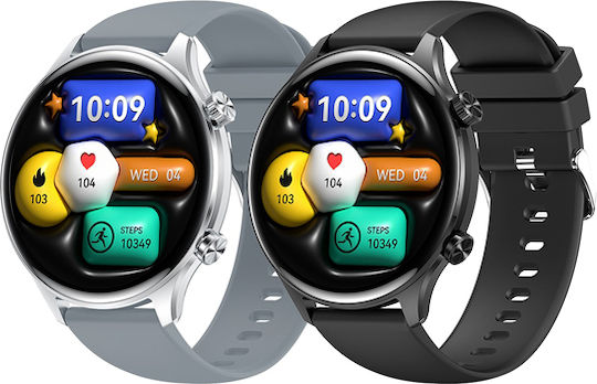 XO J14 Smartwatch mit Pulsmesser (Silber)