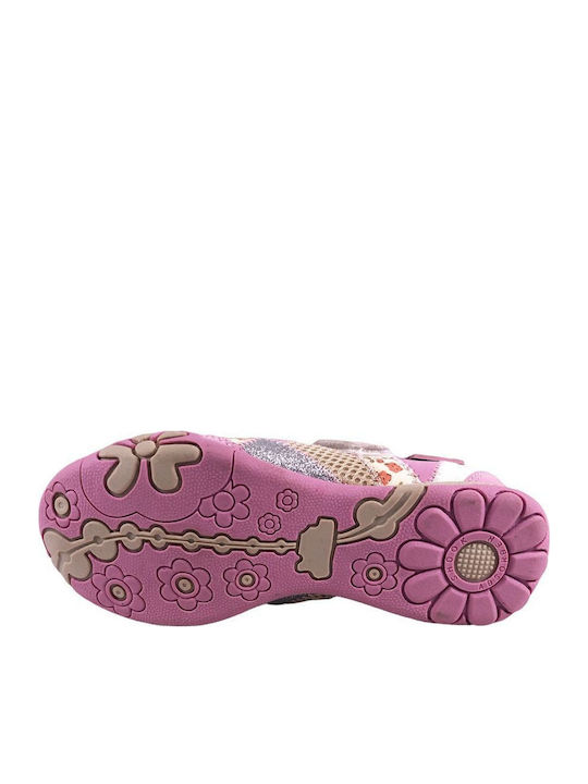 Παιδικές Μπαλαρίνες mit Bügel- und Schleifenverschluss Leder Rosa