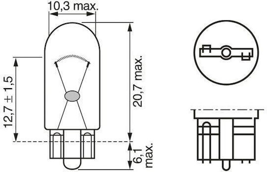 Bec 12v Wy5w 5w Pure Light Set 10 Bucăți Bosch