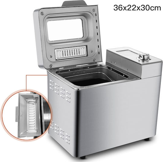 Dianomiki Mașină de pâine cu o putere de 550W și o capacitate de 900gr cu 25 programe