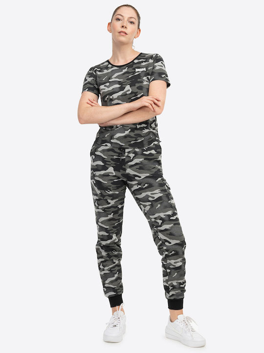 Collyhurst Παντελόνι Φόρμας Fleece Camo Grey
