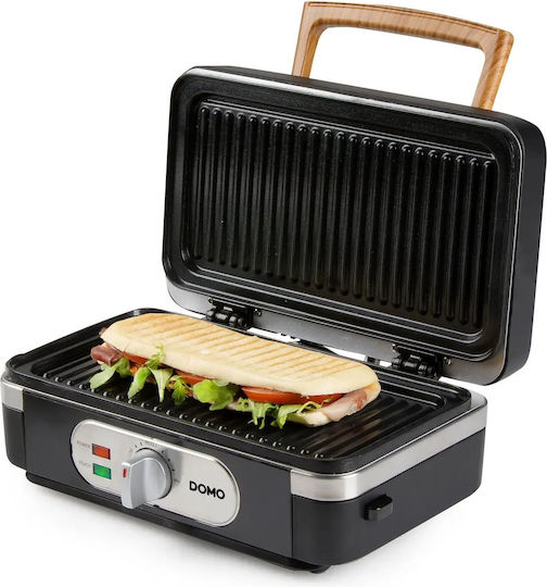 Sandwichmaker Grill mit Abnehmbaren Platten 1100W