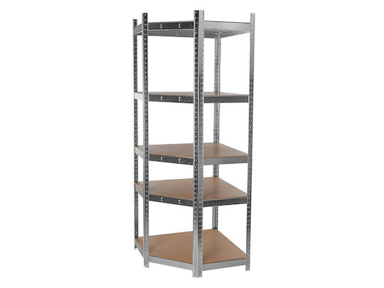 Geko Corner Shelf Dexion Galvanized 70x40x180cm G10875A