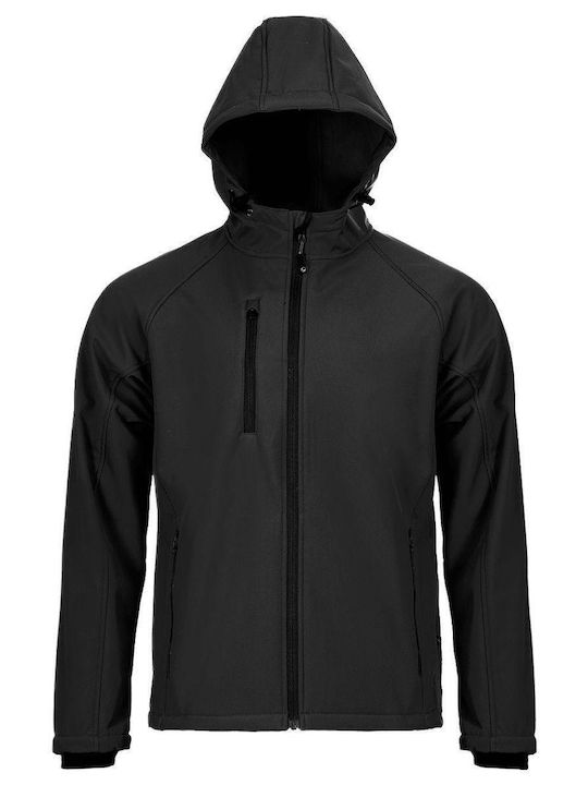 Stenso Reef Work Jacket Softshell with Hood Black