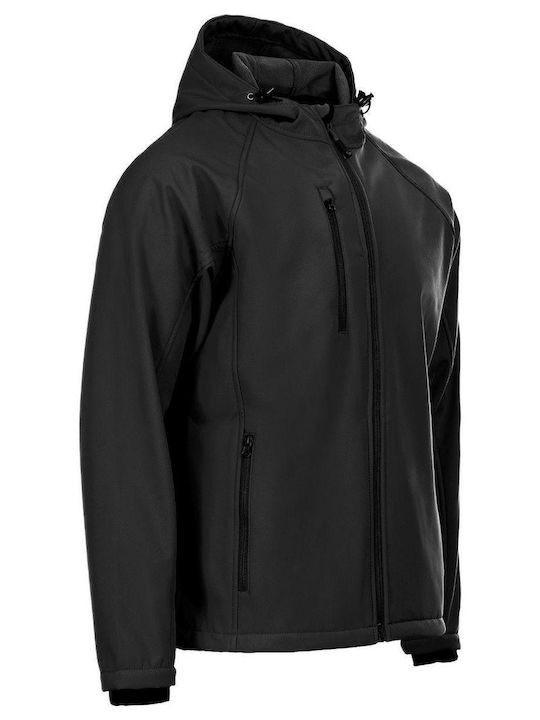 Stenso Reef Work Jacket Softshell with Hood Black