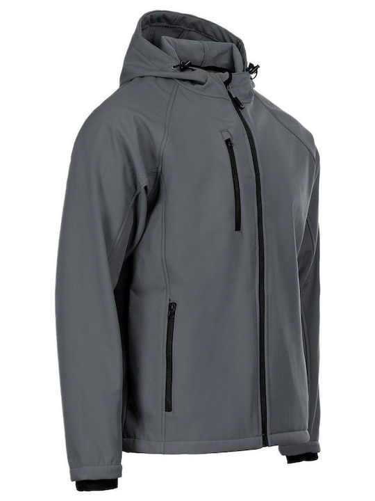 Stenso Reef Work Jacket Softshell with Hood Gray