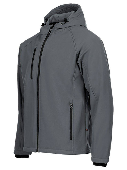 Stenso Reef Work Jacket Softshell with Hood Gray
