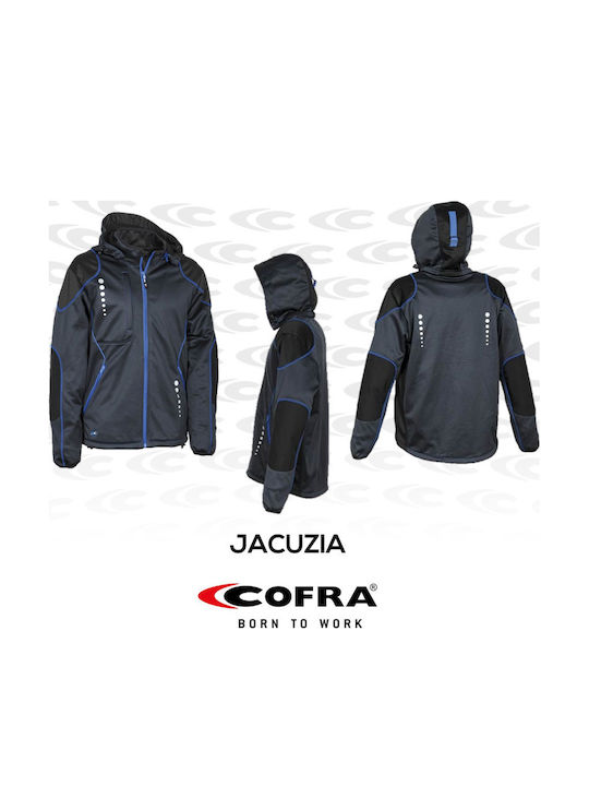 Cofra Jacuzia Μπουφάν Εργασίας Softshell με Κουκούλα Navy Μπλε