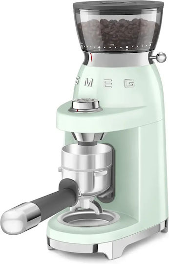 Smeg Electric Coffee Grinder 150W with Grain Capacity 240g and 15 Grind Levels Turquoise