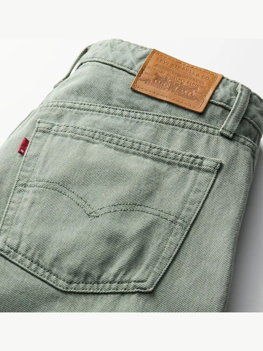 Baggy Dad Women's Jean Trousers in Dad Fit Green