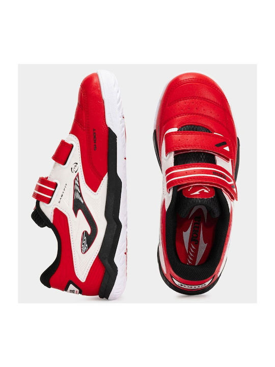 Cancha Kids Indoor Soccer Shoes without Laces Red