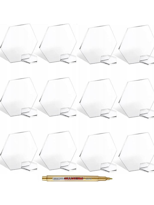 Acrylic Table Signs Wedding Table Decoration 25 Pieces + Gold Marker