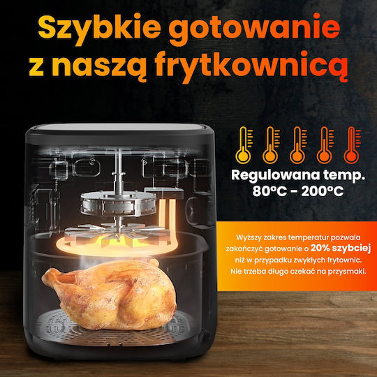 Extralink Air Fryer 6.5lt Black