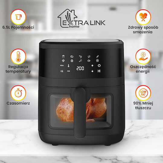 Extralink Air Fryer 6.5lt Black